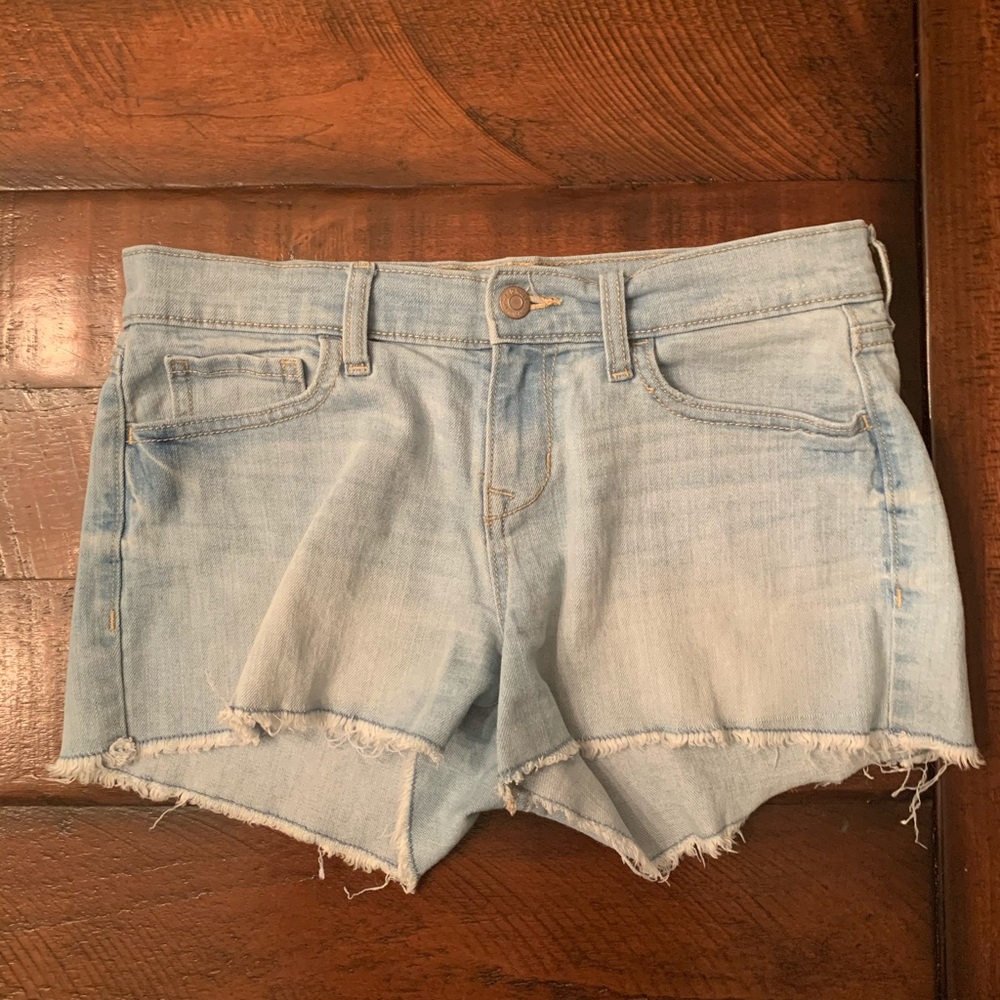 Old Navy Semi-Fitted White Washed Denim Shorts